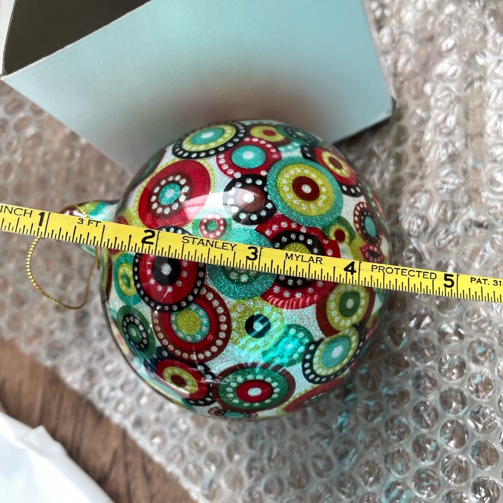 Jim Marvin Collection Winward Beautiful Multicolor Glass Holiday Ornament NWT - Picture 8 of 10